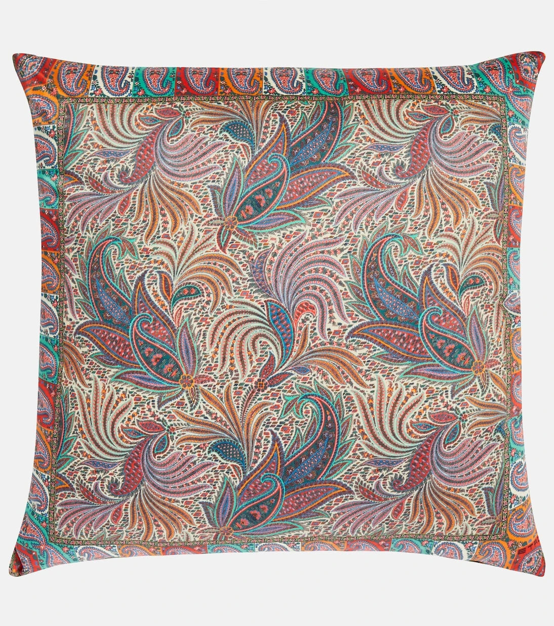 Etro - وسادة قطنية مطرزة