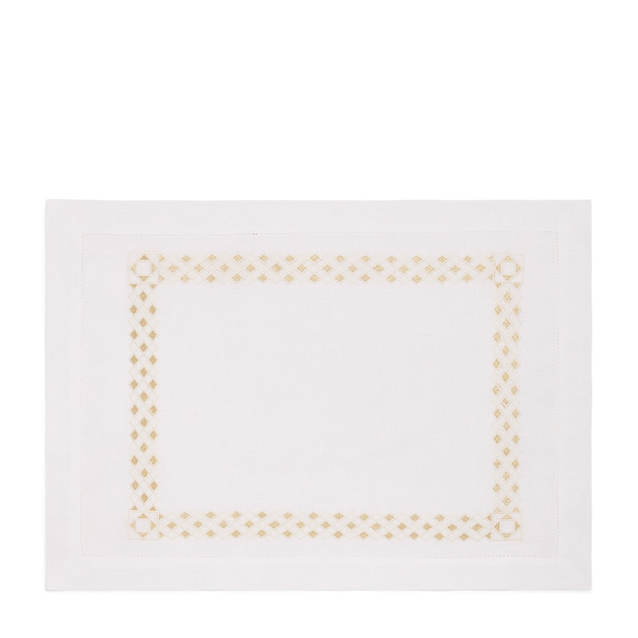 Dea Linen Embroidered Liri Placemat (35cm x 50cm)