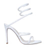 René Caovilla White Embellished Cleo Sandals 105