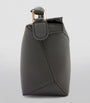LOEWE Grey Mini Leather Puzzle Edge Top-Handle Bag
