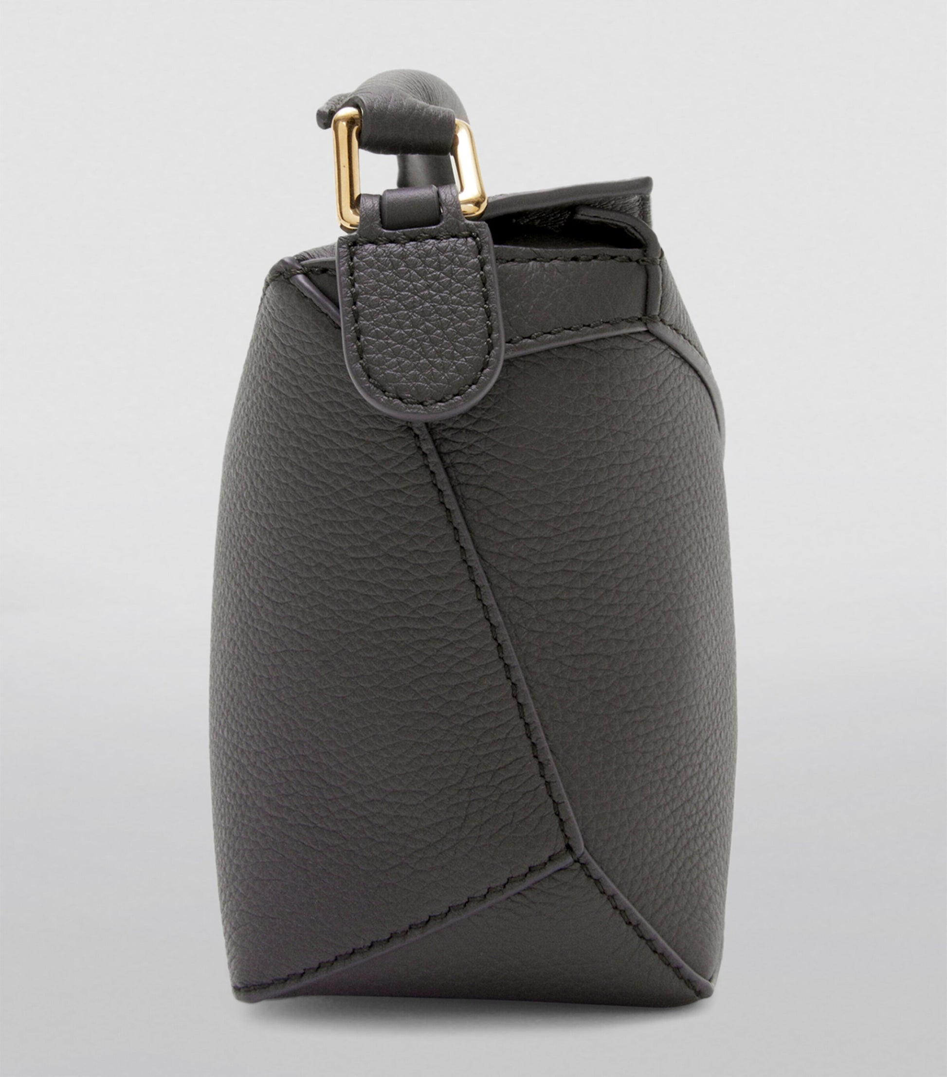 LOEWE Grey Mini Leather Puzzle Edge Top-Handle Bag