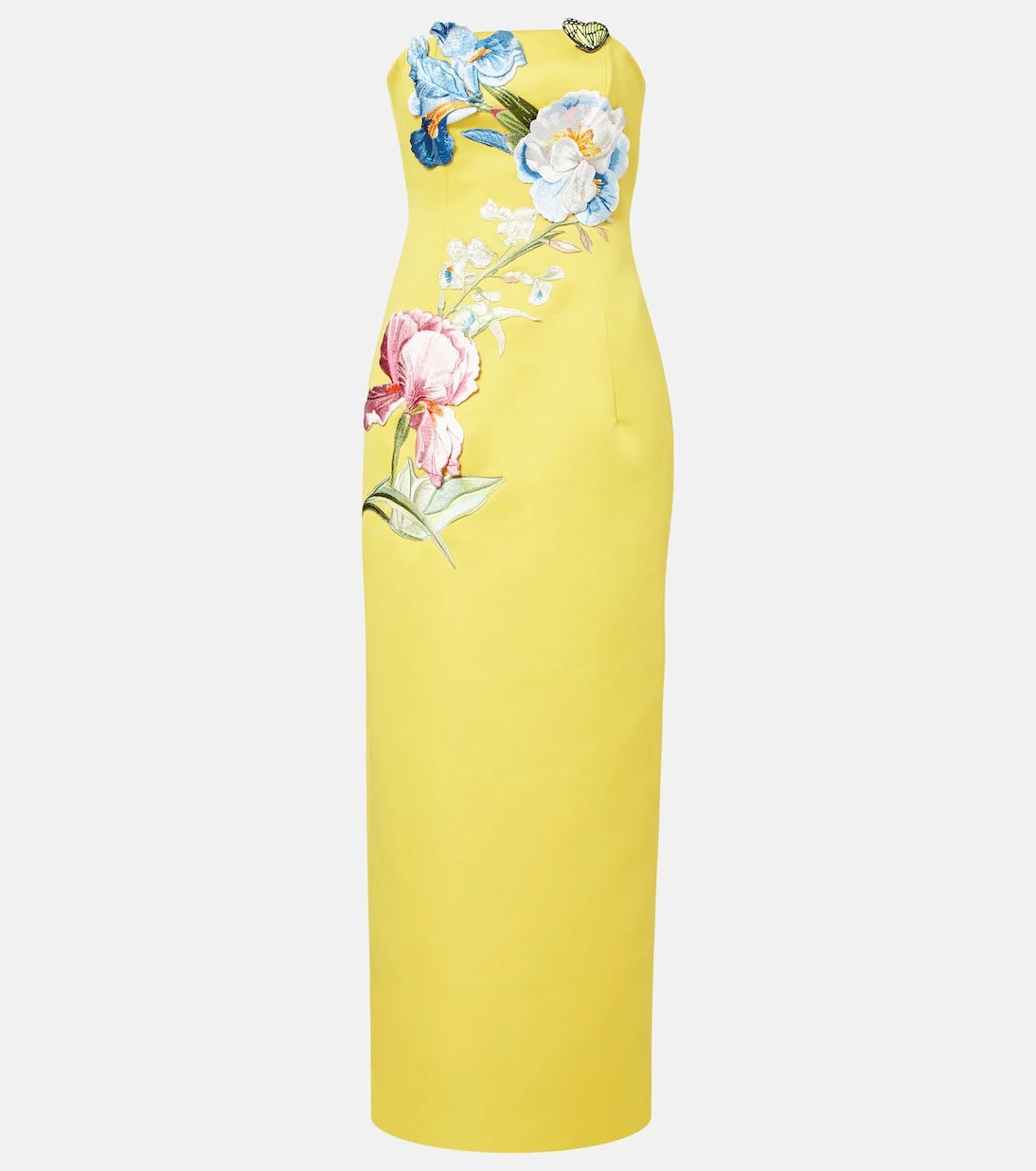 Leo Lin - Rayna floral-appliqué bustier dress