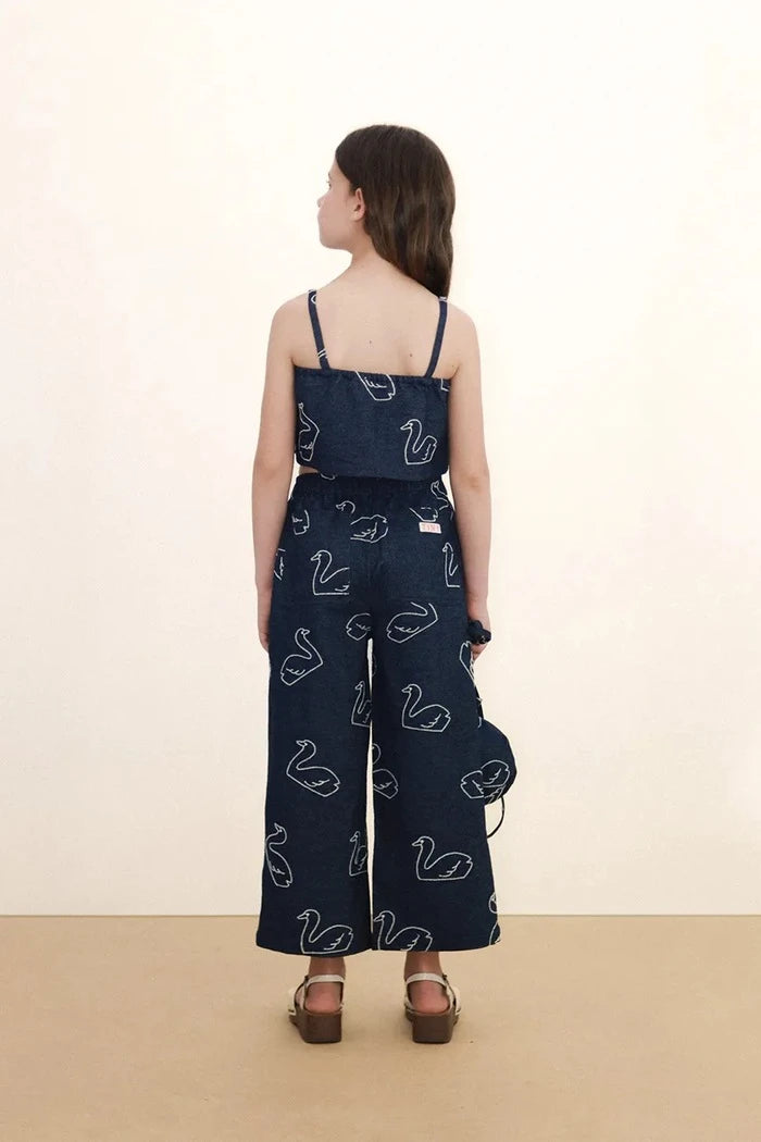 Tinycottons BIG SWANS DENIM PANT Çocuk Kot Pantolon