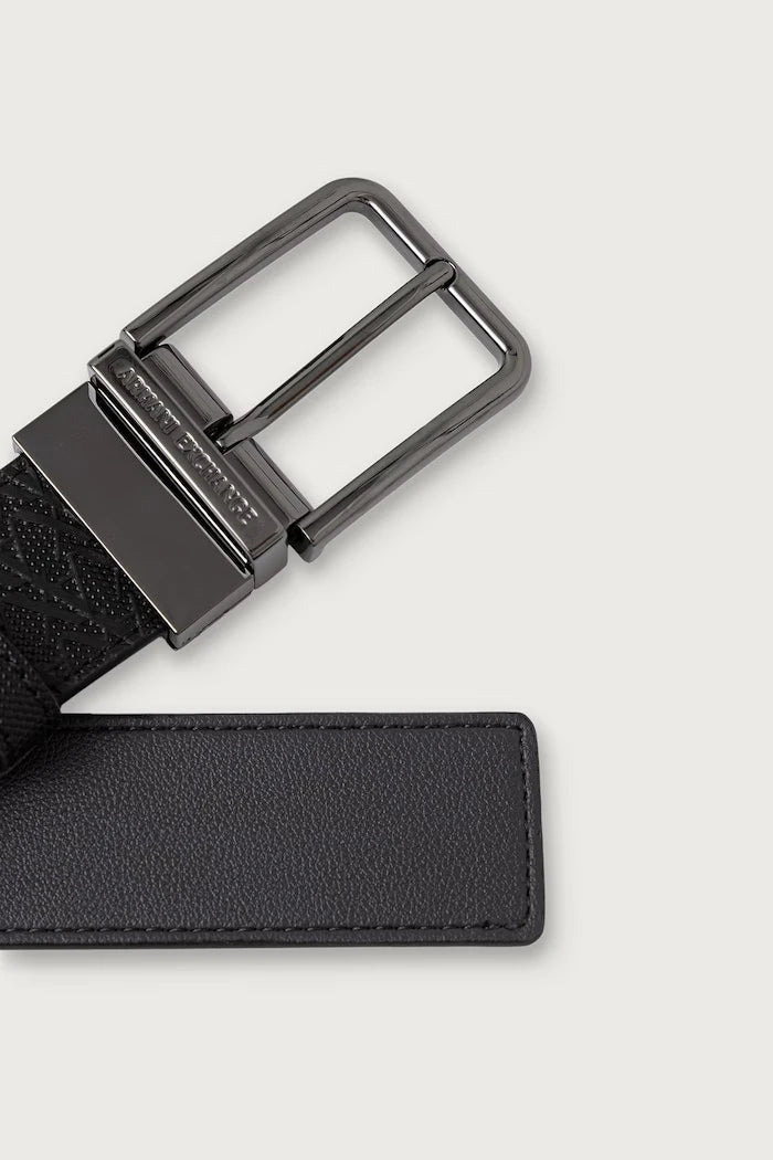 Armani Exchange çift taraflı erkek suni deri kemer