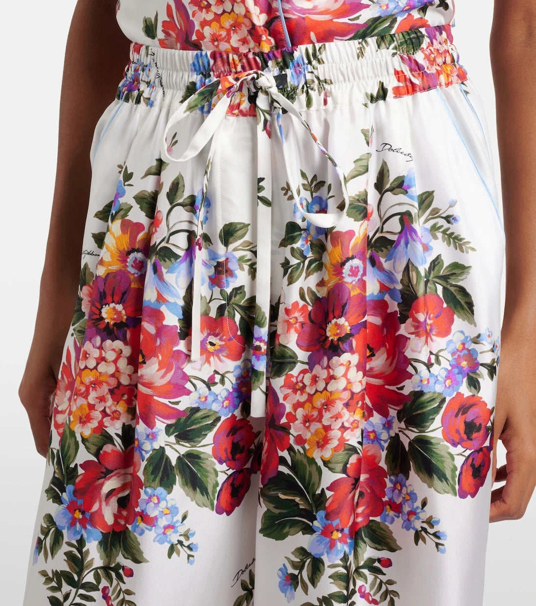 Dolce&Gabbana - Floral silk wide-leg pants