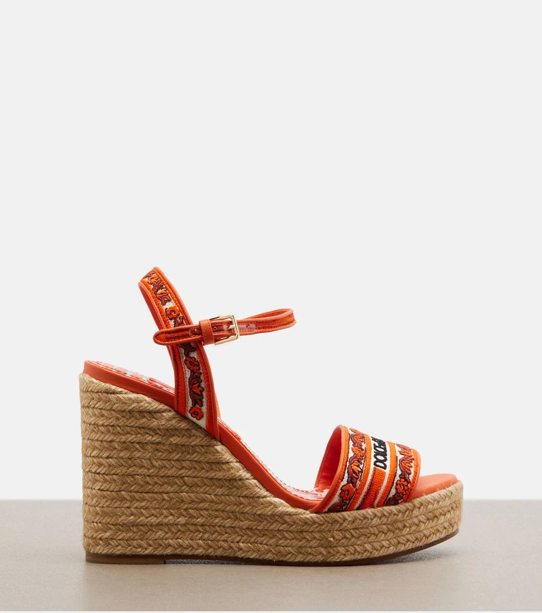 Dolce&Gabbana - Floral embroidered espadrille wedges