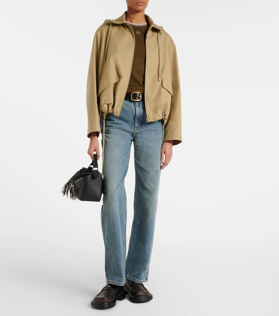 Loewe - جينز بقصة أرجل واسعة وخصر مرتفع