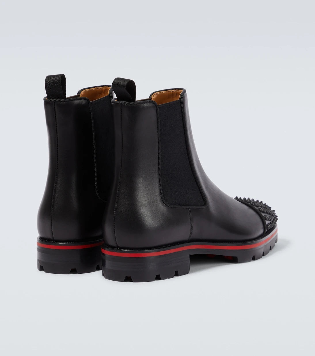 Christian Louboutin - Melon Spikes leather Chelsea boots