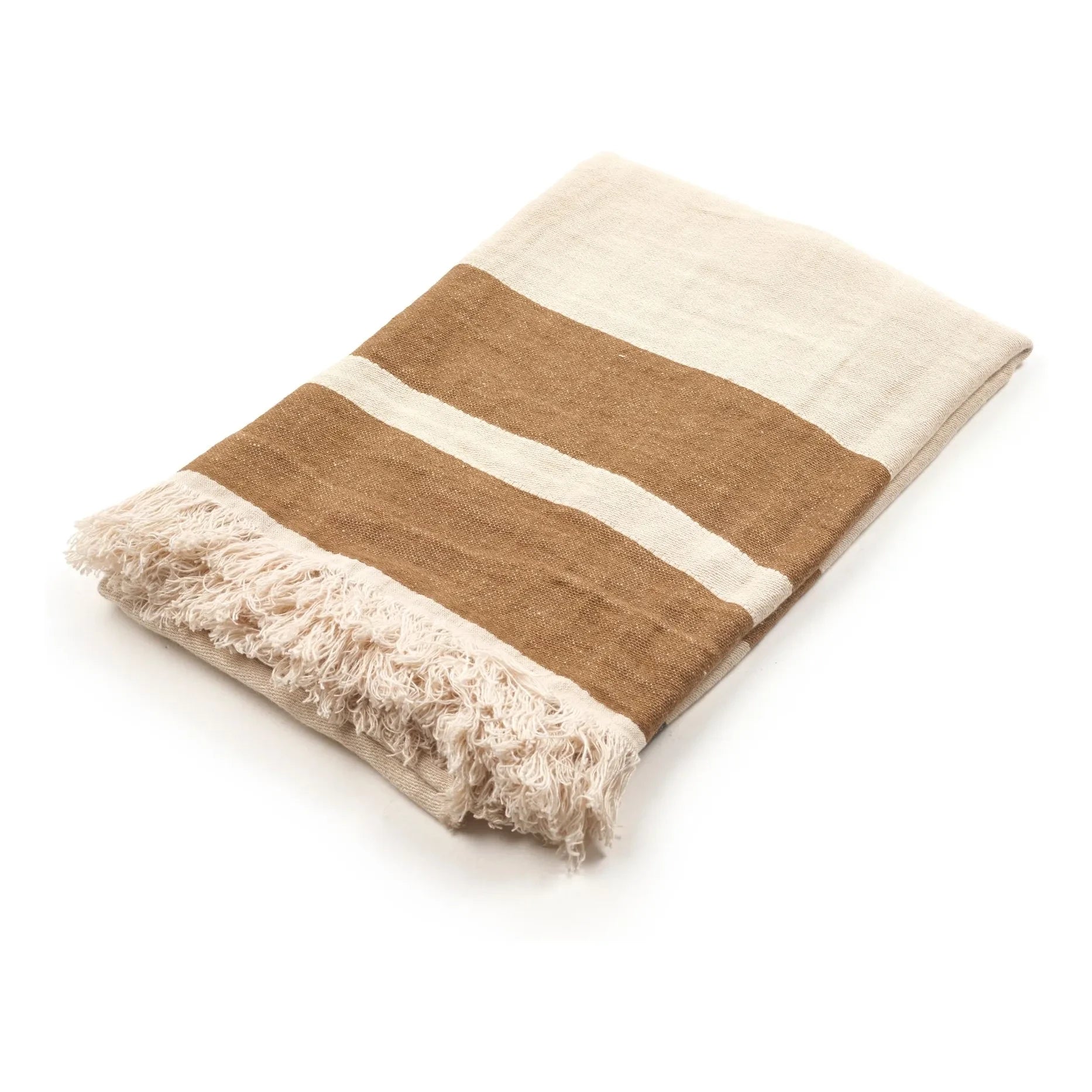 Libeco - Dakota Stripe beach towel | Ecru