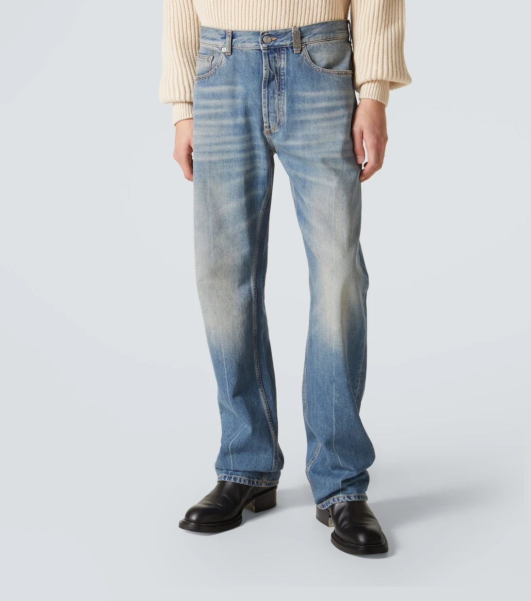 McQueen - Faded straight jeans