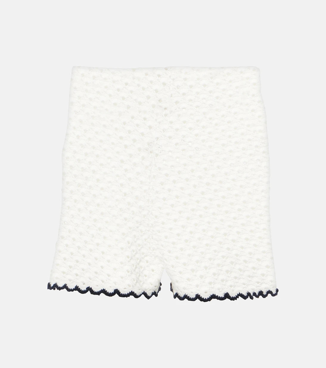 Zimmermann - Halliday pointelle scalloped high-rise shorts