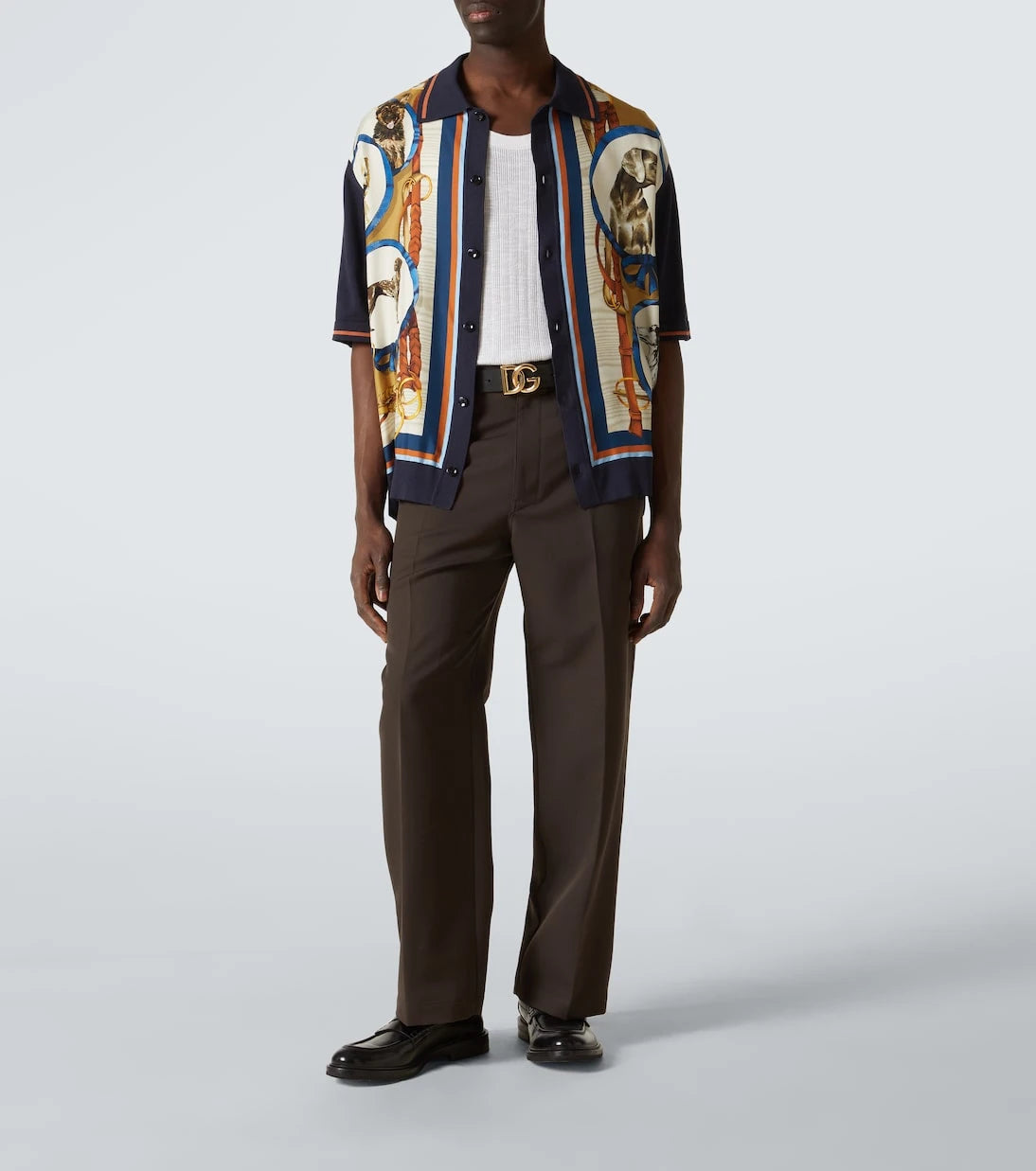 Dolce&Gabbana - Printed silk and cotton bowling shirt