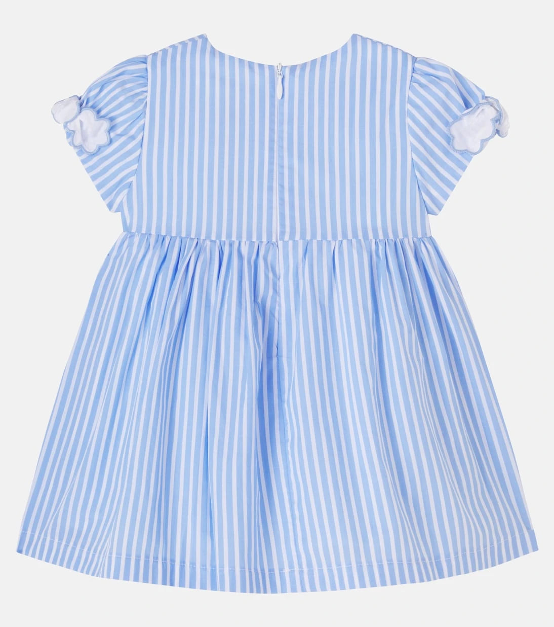 Patachou - Baby bow-detail striped cotton poplin dress