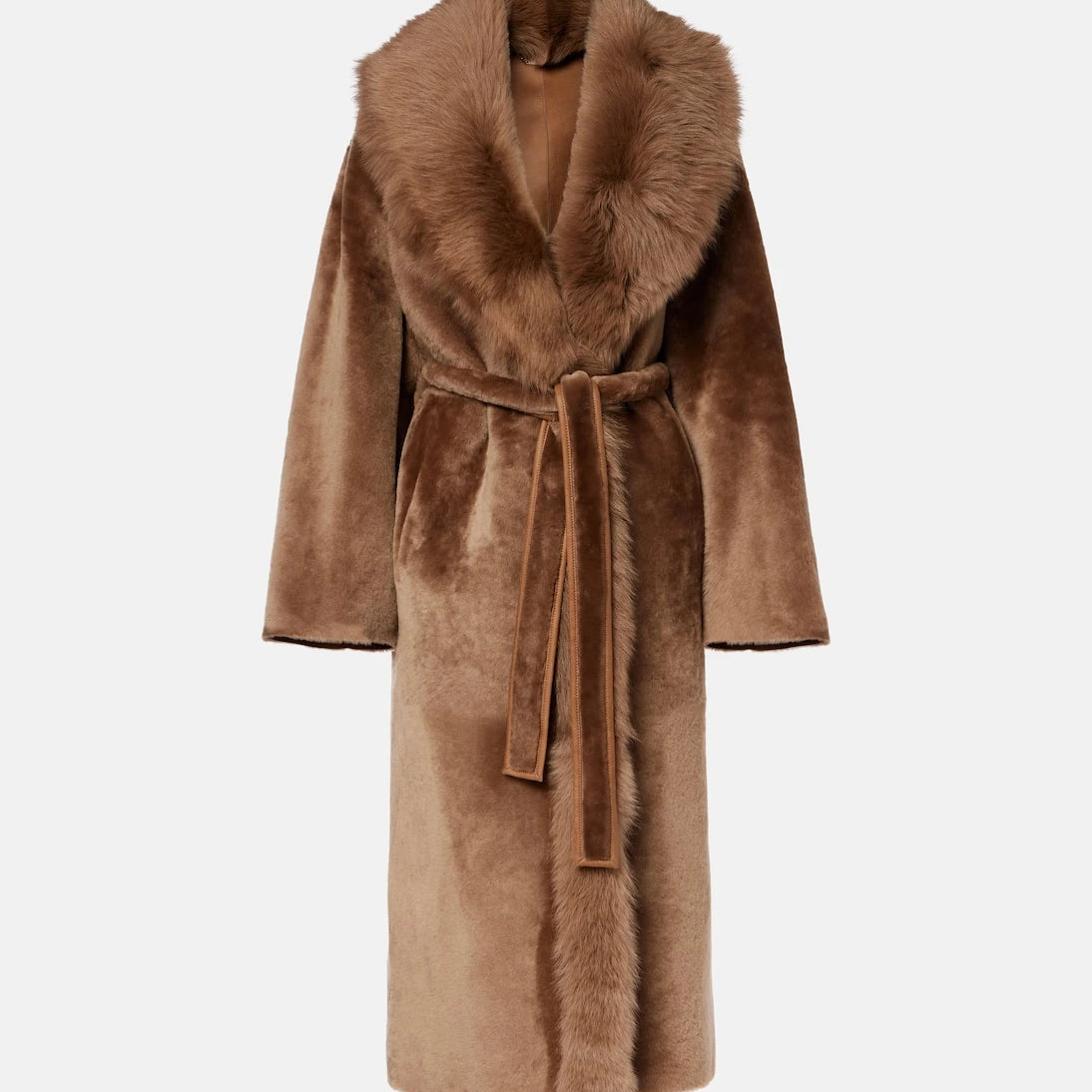 Nour Hammour - Isadora shearling wrap coat