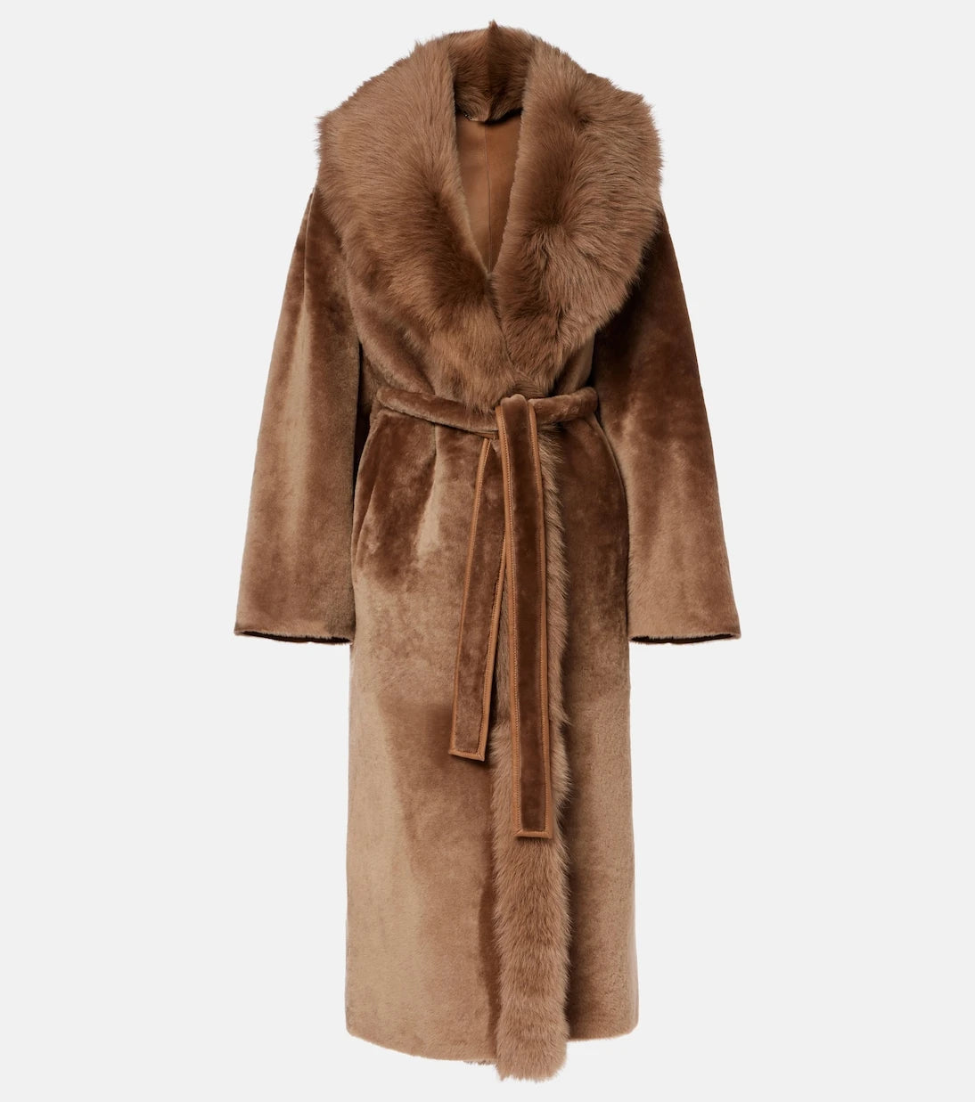 Nour Hammour - Isadora shearling wrap coat