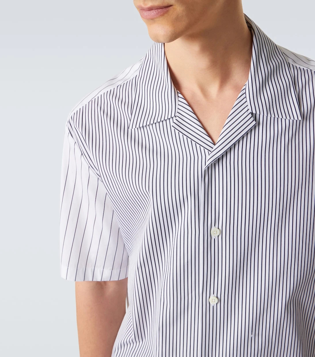 Jil Sander - Striped cotton bowling shirt