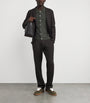 Wool-Blend Belted Puppytooth Trousers
