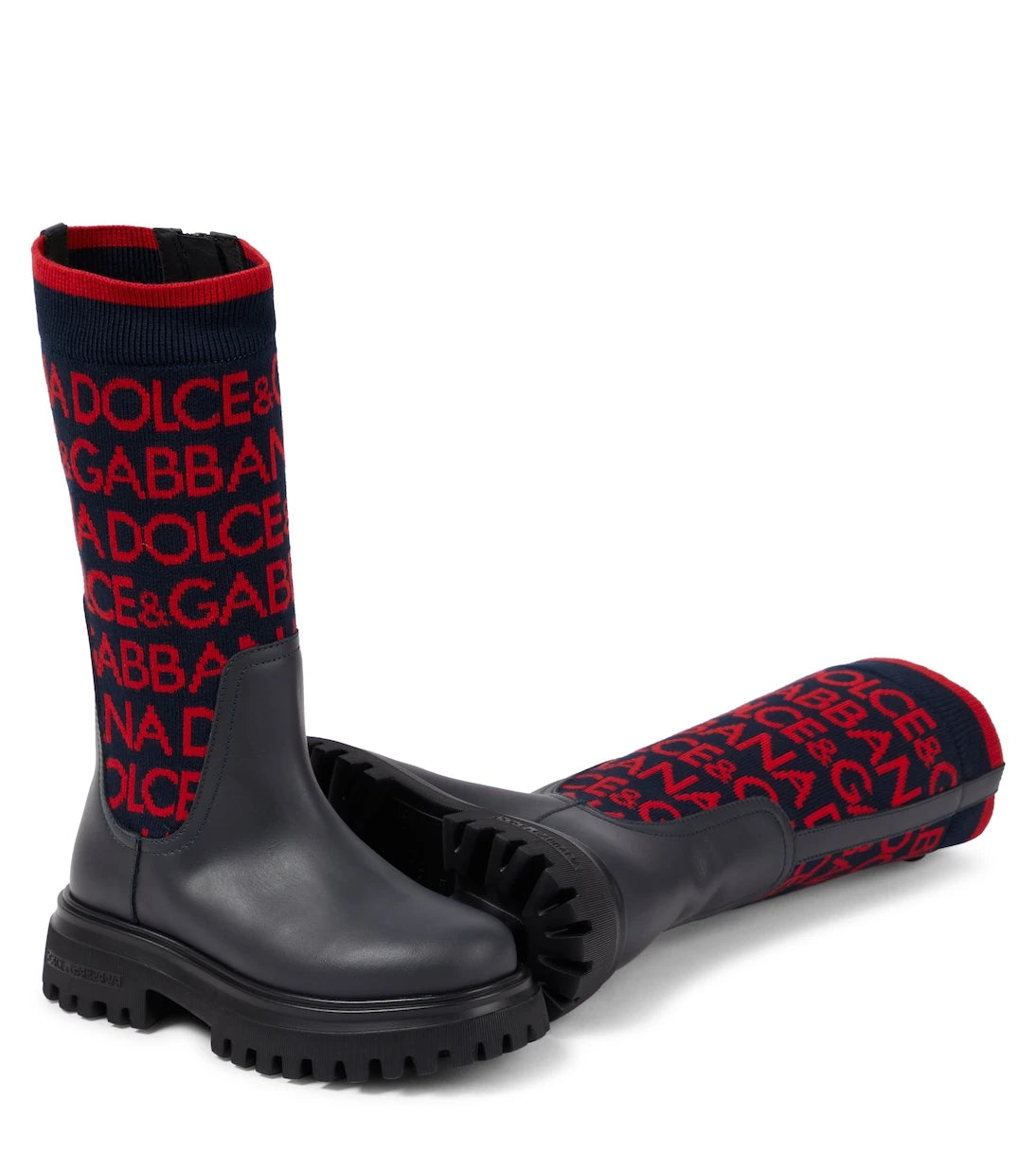Dolce&Gabbana Kids - Logo leather ankle boots