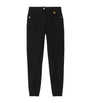 Burberry Black Stretch Cotton Herringbone Jodhpurs