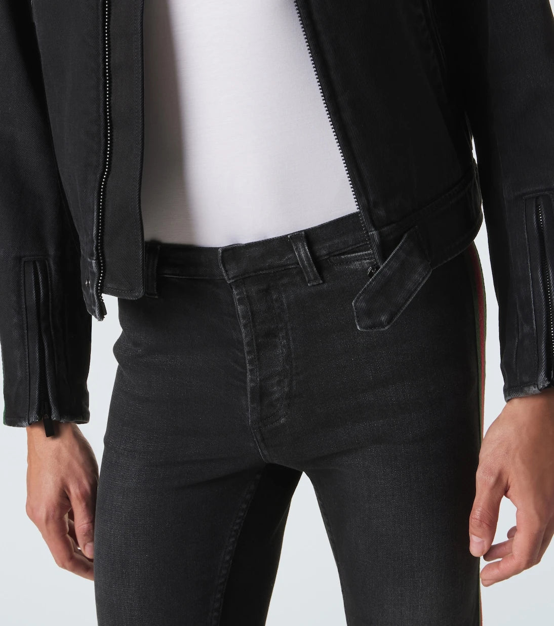 Gucci - Web Stripe flared jeans