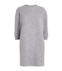 Max Mara Grey Virgin Wool-Blend Mini Dress