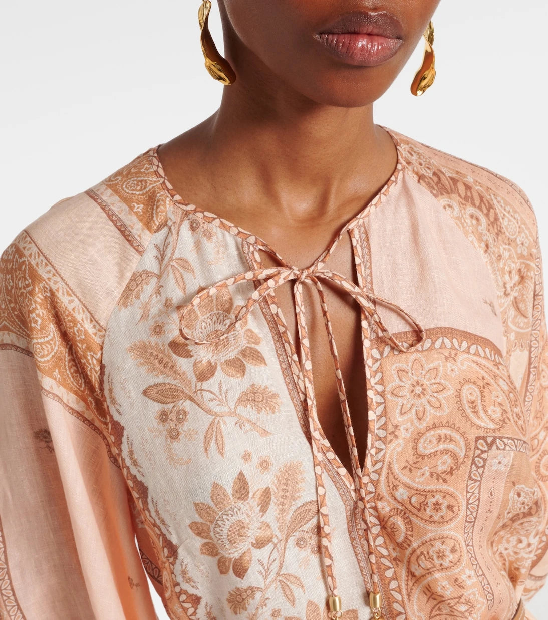 Zimmermann - Lucky printed linen midi dress
