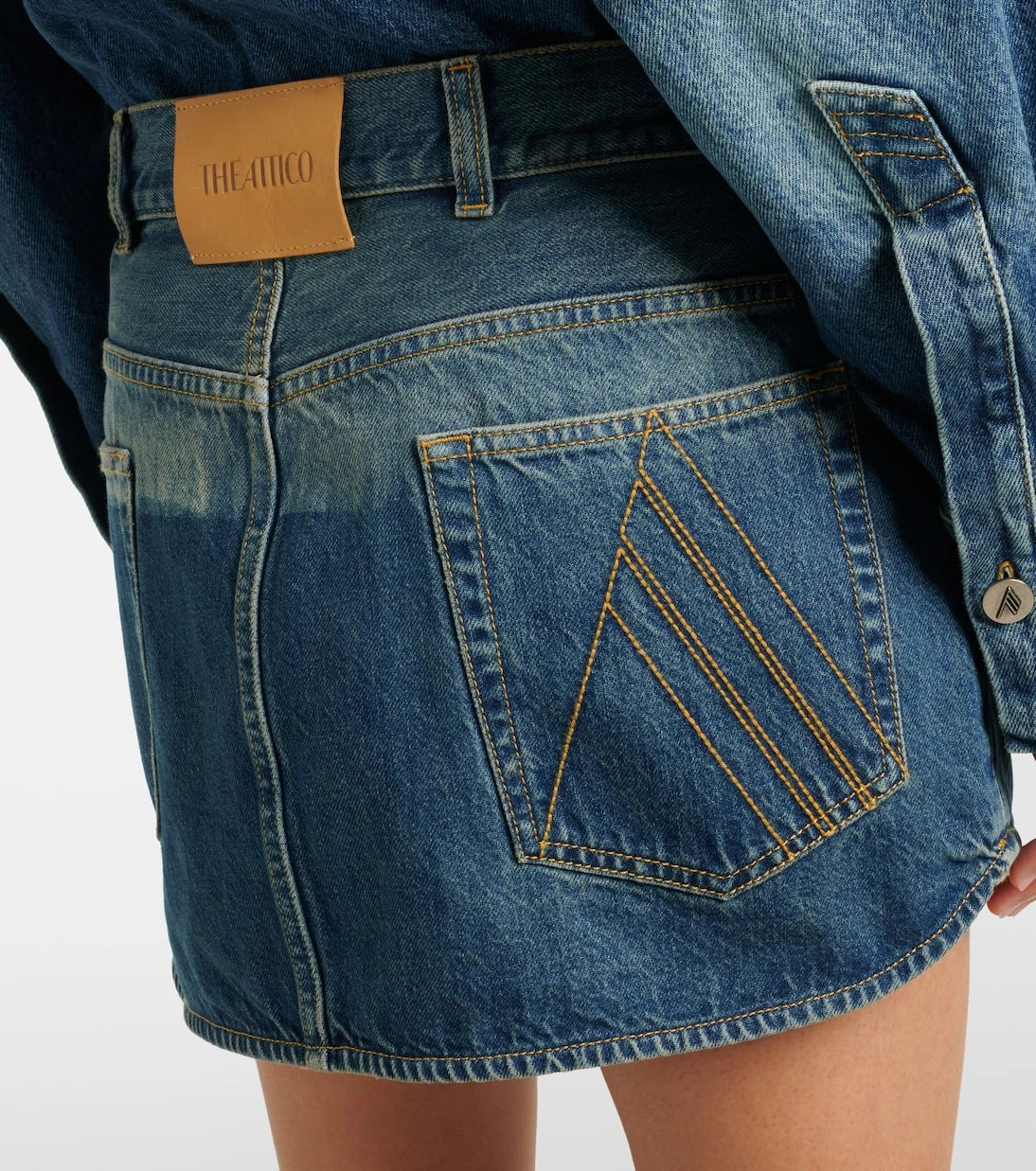 The Attico - Denim miniskirt