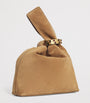 Veronica Beard Brown Suede Embellished Swing Clutch Bag