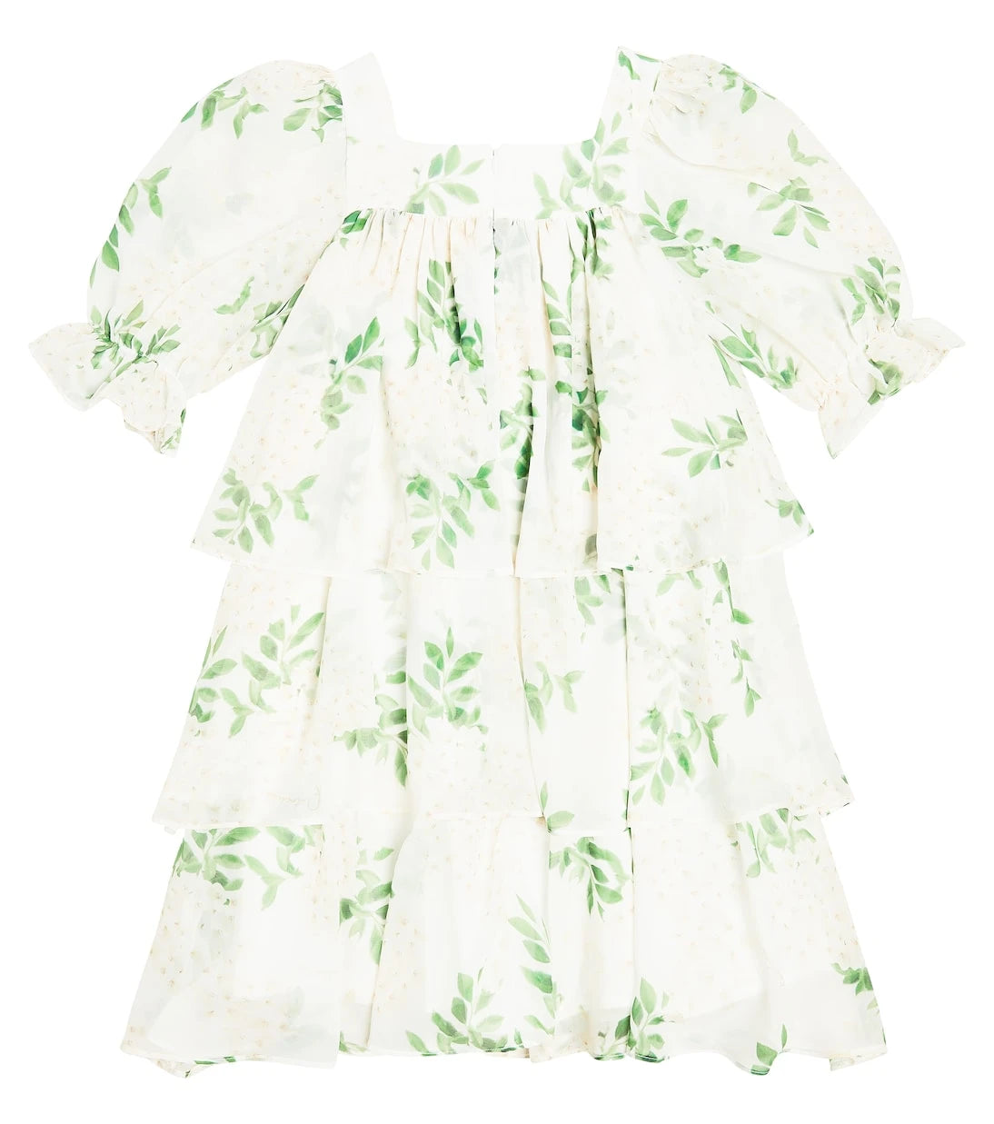 Patachou - Bow-detail printed tiered dress