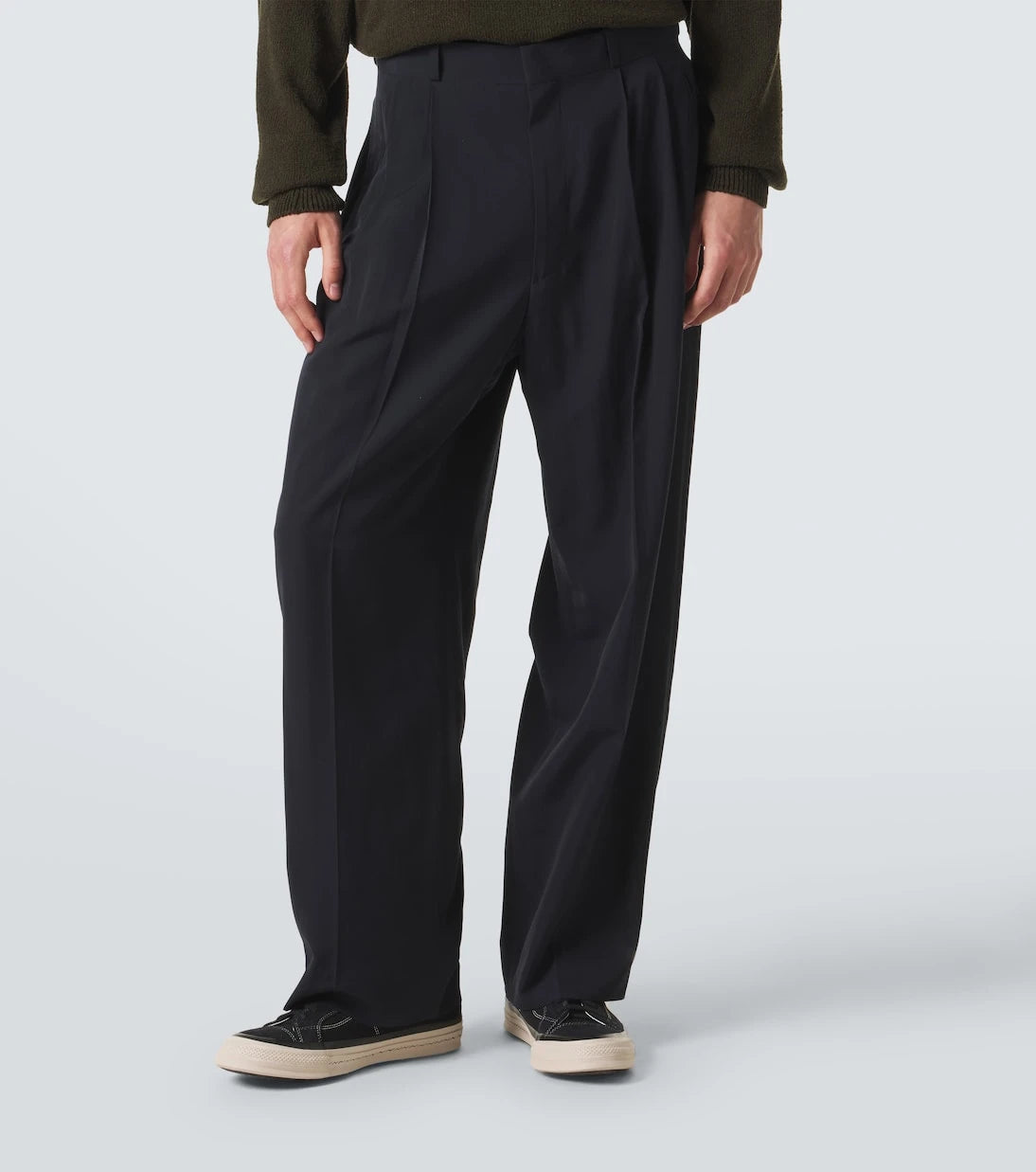 A.Presse - Wool-blend wide-leg pants