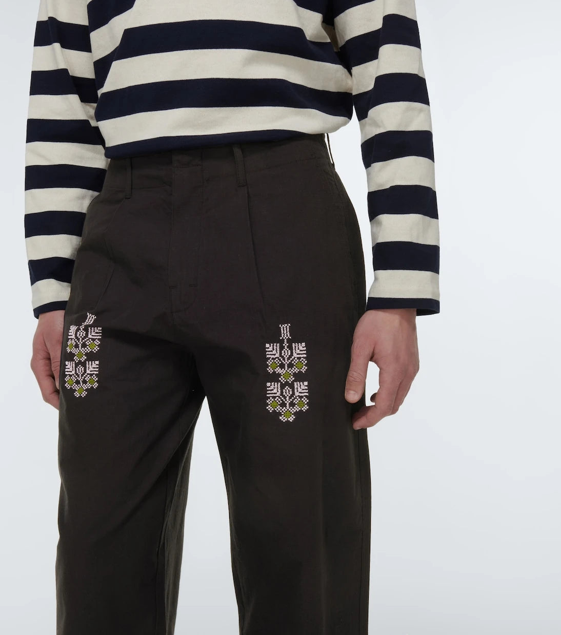 Adish - Qrunful embroidered cotton pants
