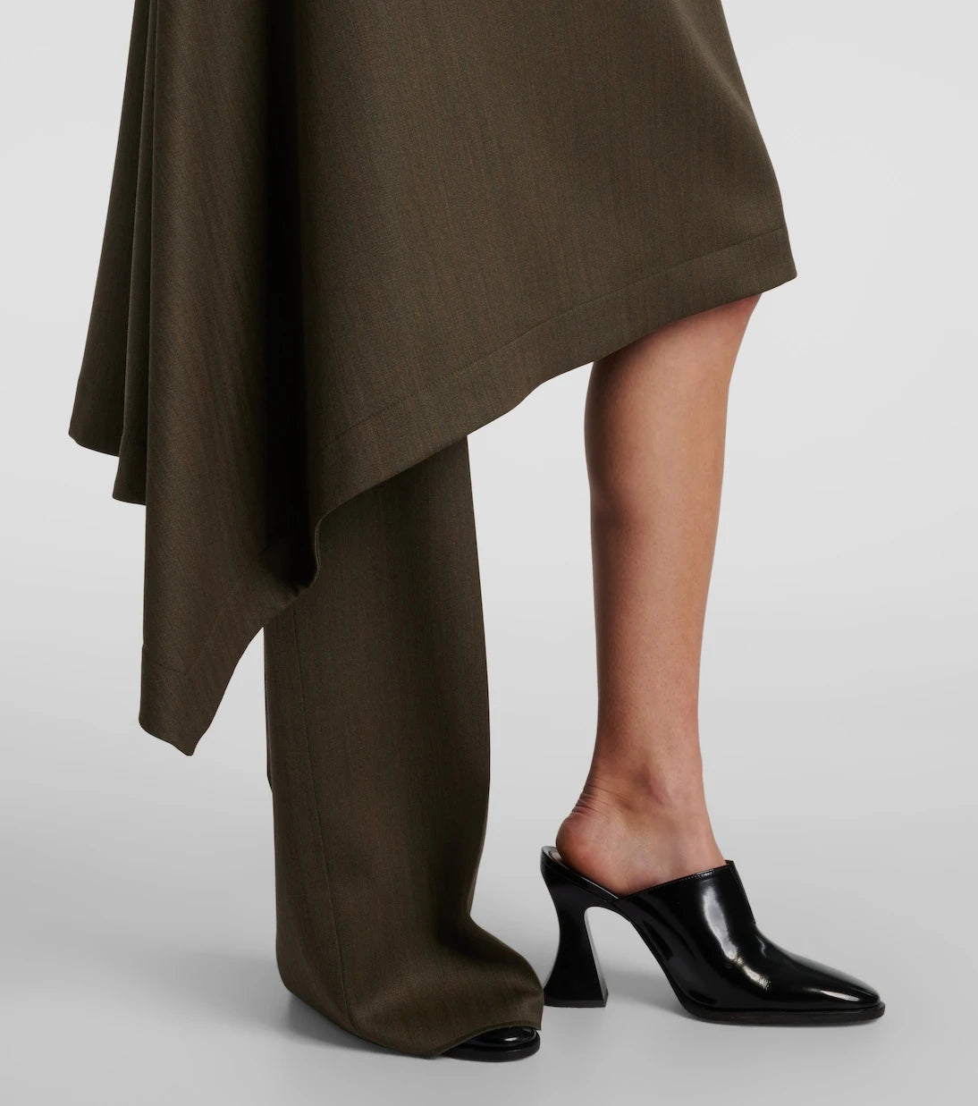 Bottega Veneta - Asymmetric wool midi skirt