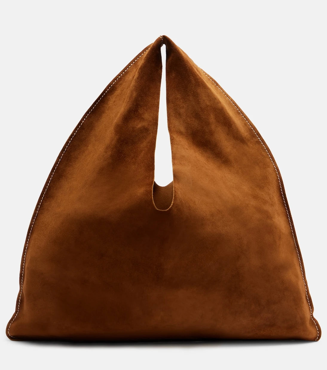 The Row - Bindle Small suede tote bag