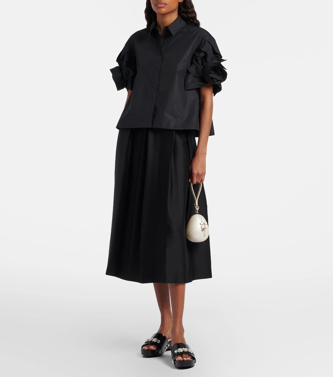 Simone Rocha - Puff-sleeve cotton shirt