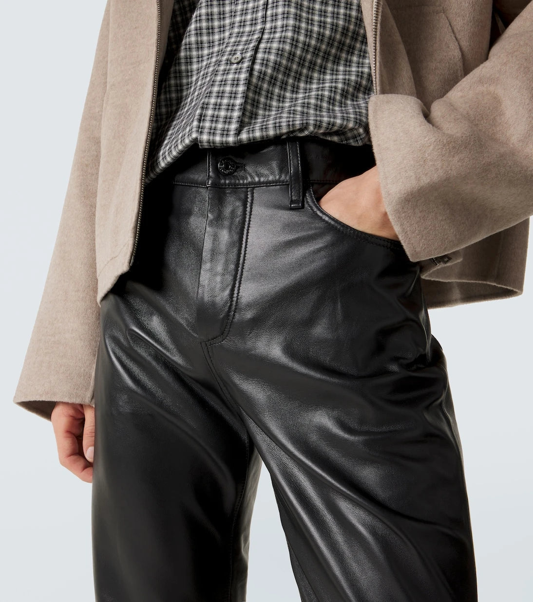 Acne Studios - Leather flared pants