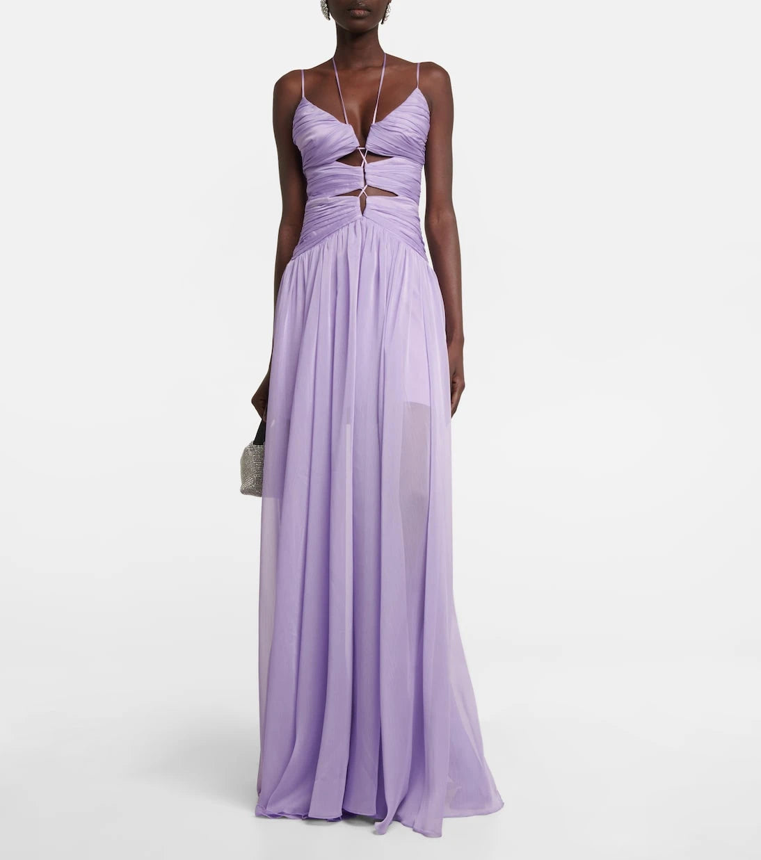 Rasario - Cutout chiffon gown