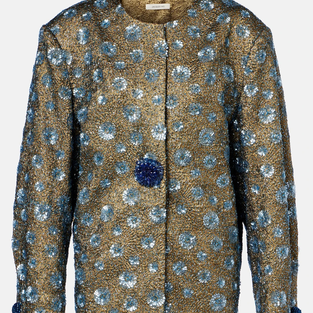 Jacques Wei - Floral sequined oversized jacket