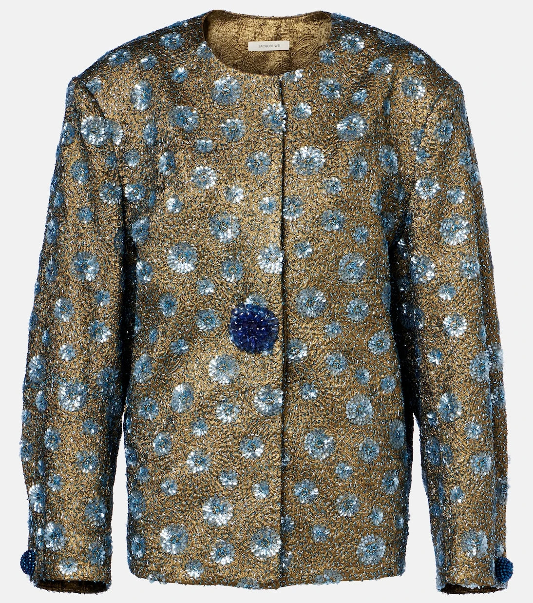 Jacques Wei - Floral sequined oversized jacket