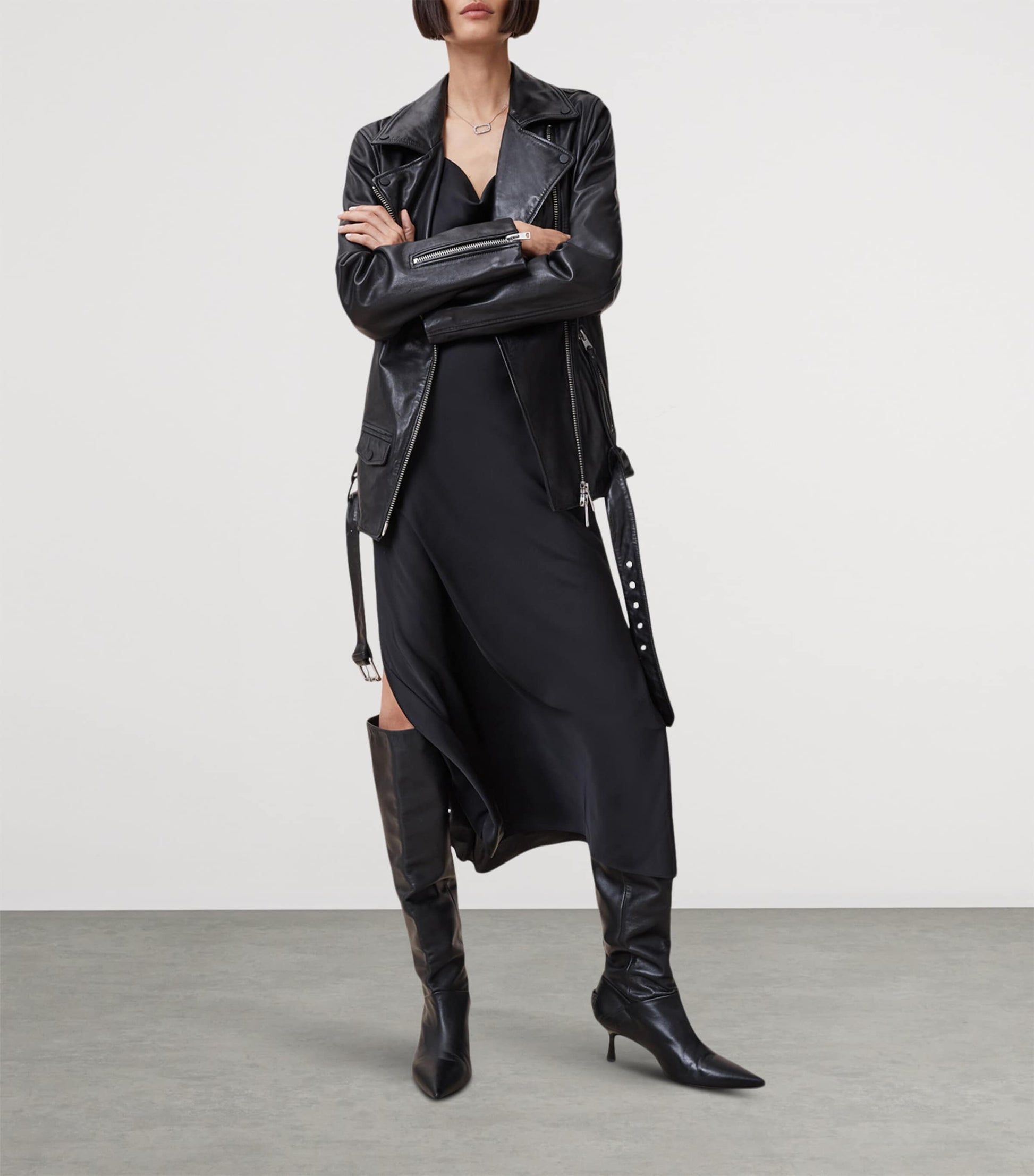 Black Leather Billie Biker Jacket