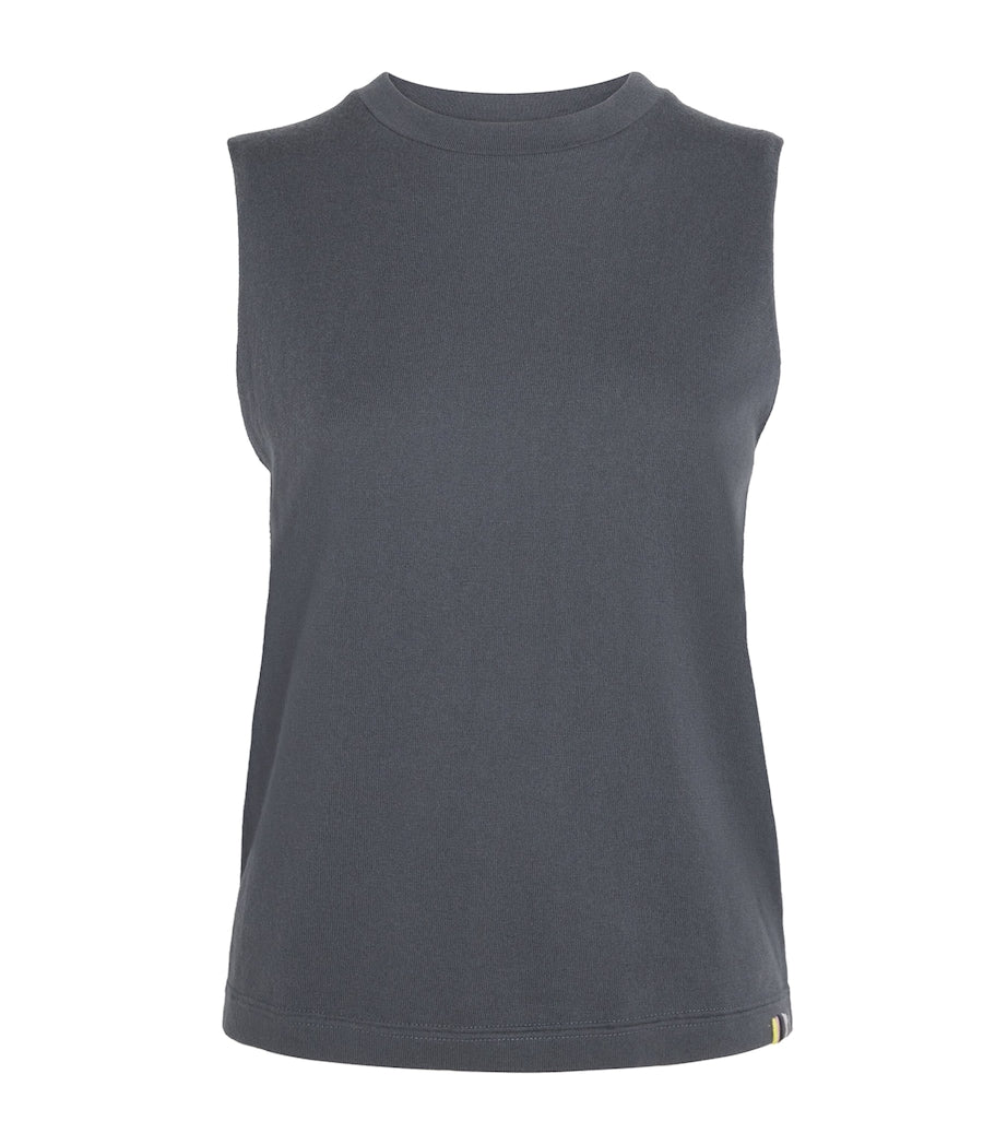 Extreme Cashmere Grey Cotton-Cashmere No.421 Player Sweater Vest