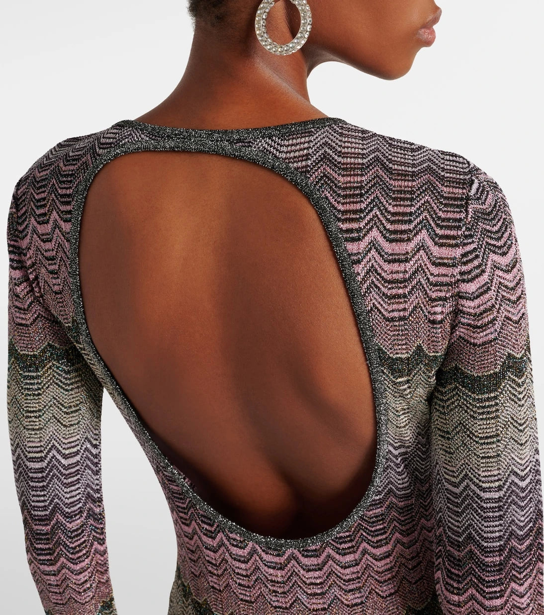 Missoni - فستان ماكسي لاميه مفتوح الظهر