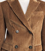 Weekend Max Mara Beige Cotton Corduroy Double-Breasted Blazer
