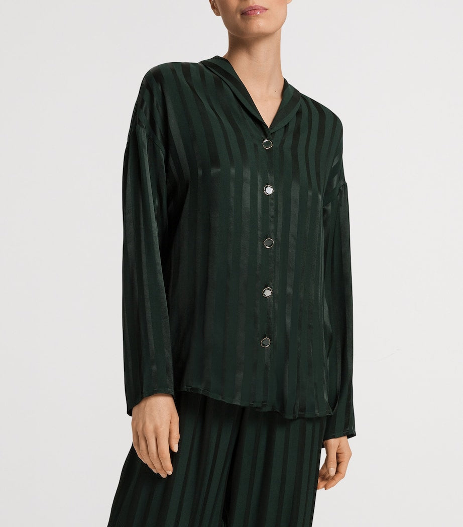 Green Stripe Indra Pyjama Shirt