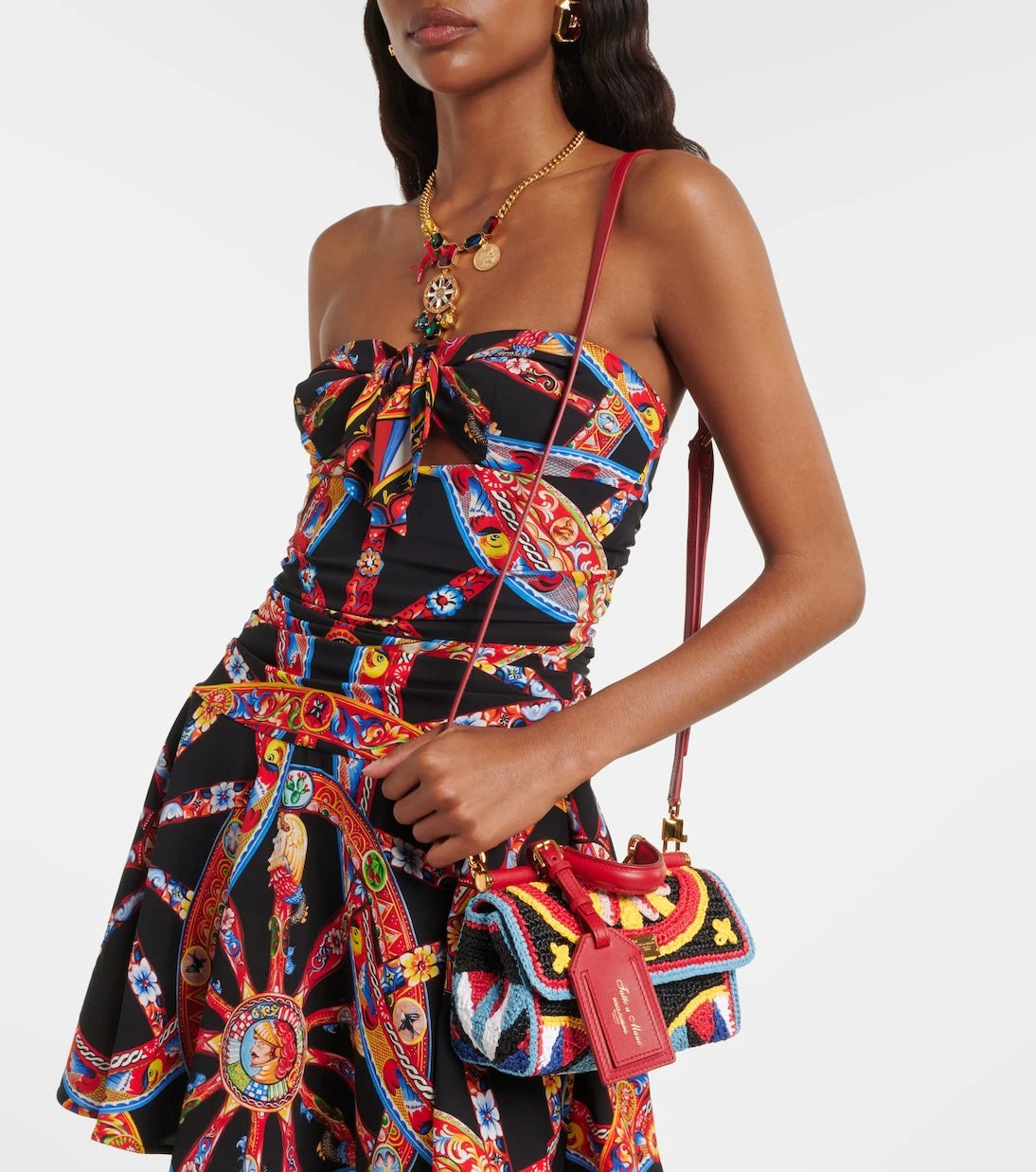 Dolce&Gabbana - My Sicily Mini crochet top-handle bag