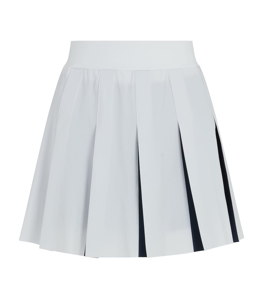 Varley White Bronte Pleated Two-in-One Skirt