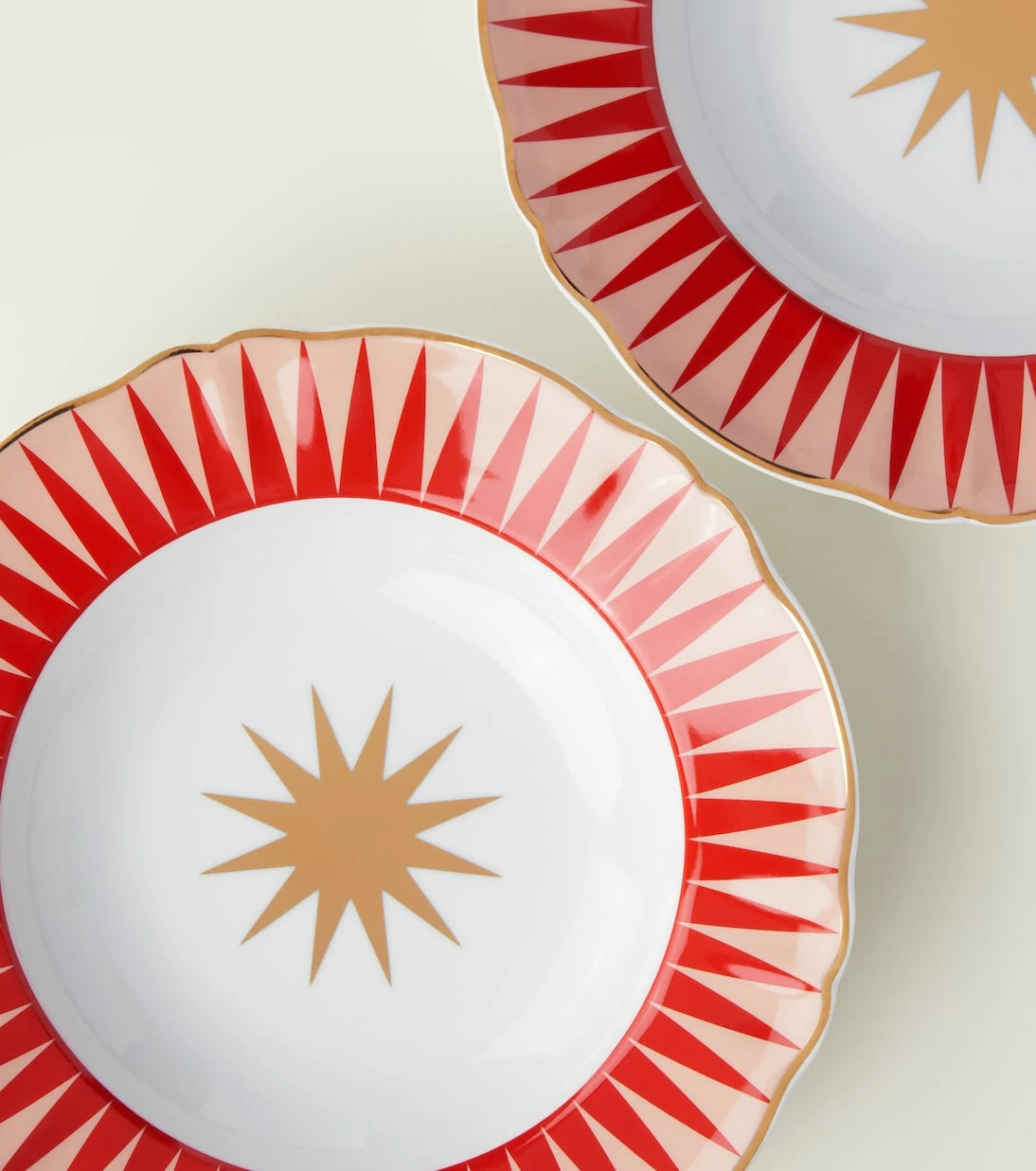 Bitossi - Baleno set of 4 porcelain soup plates