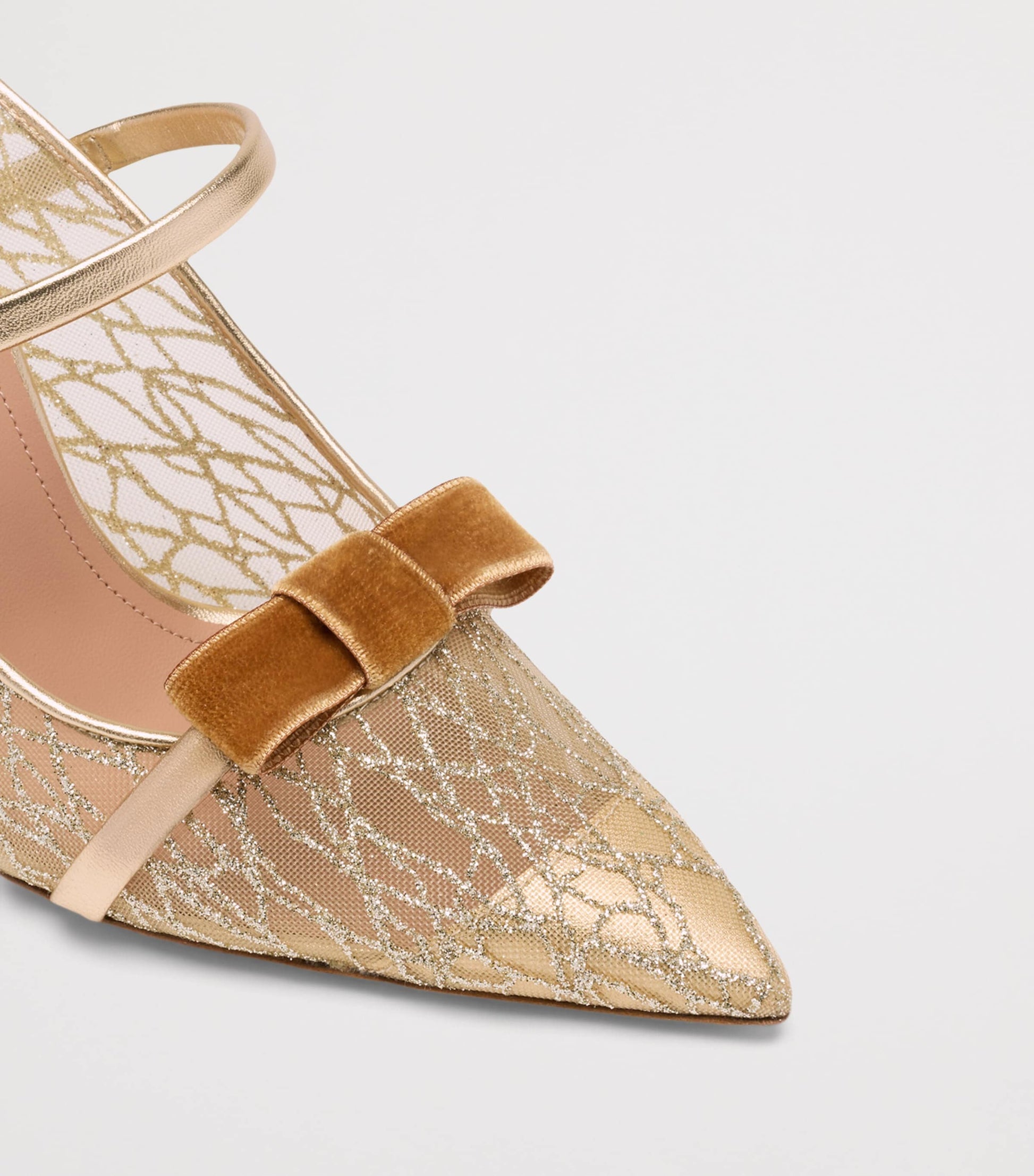 Glittered Aurora Heeled Mules 90