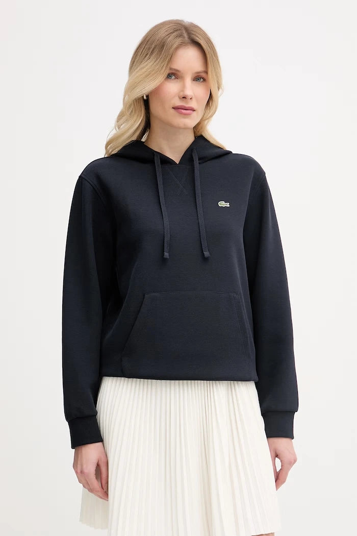 Lacoste суичър с качулка дамски с памук