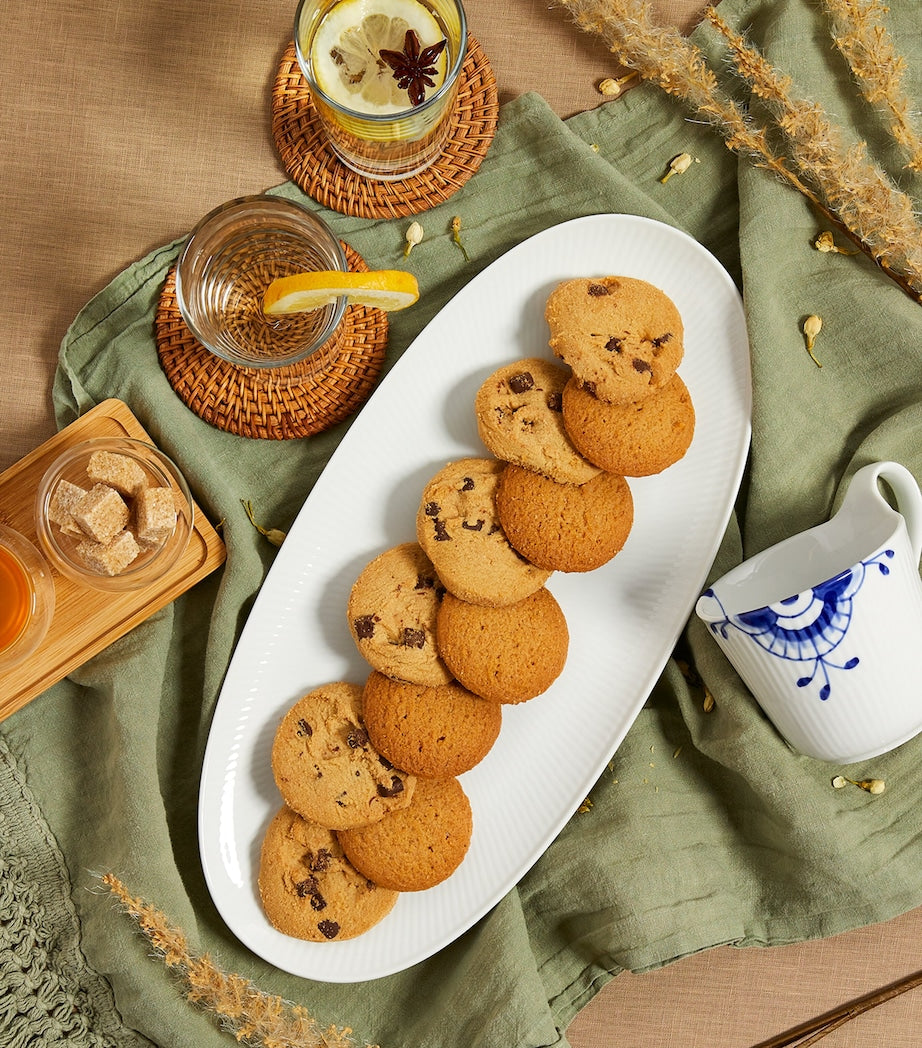 Royal Copenhagen White Fluted Long Oval Dish (37cm x 17cm)