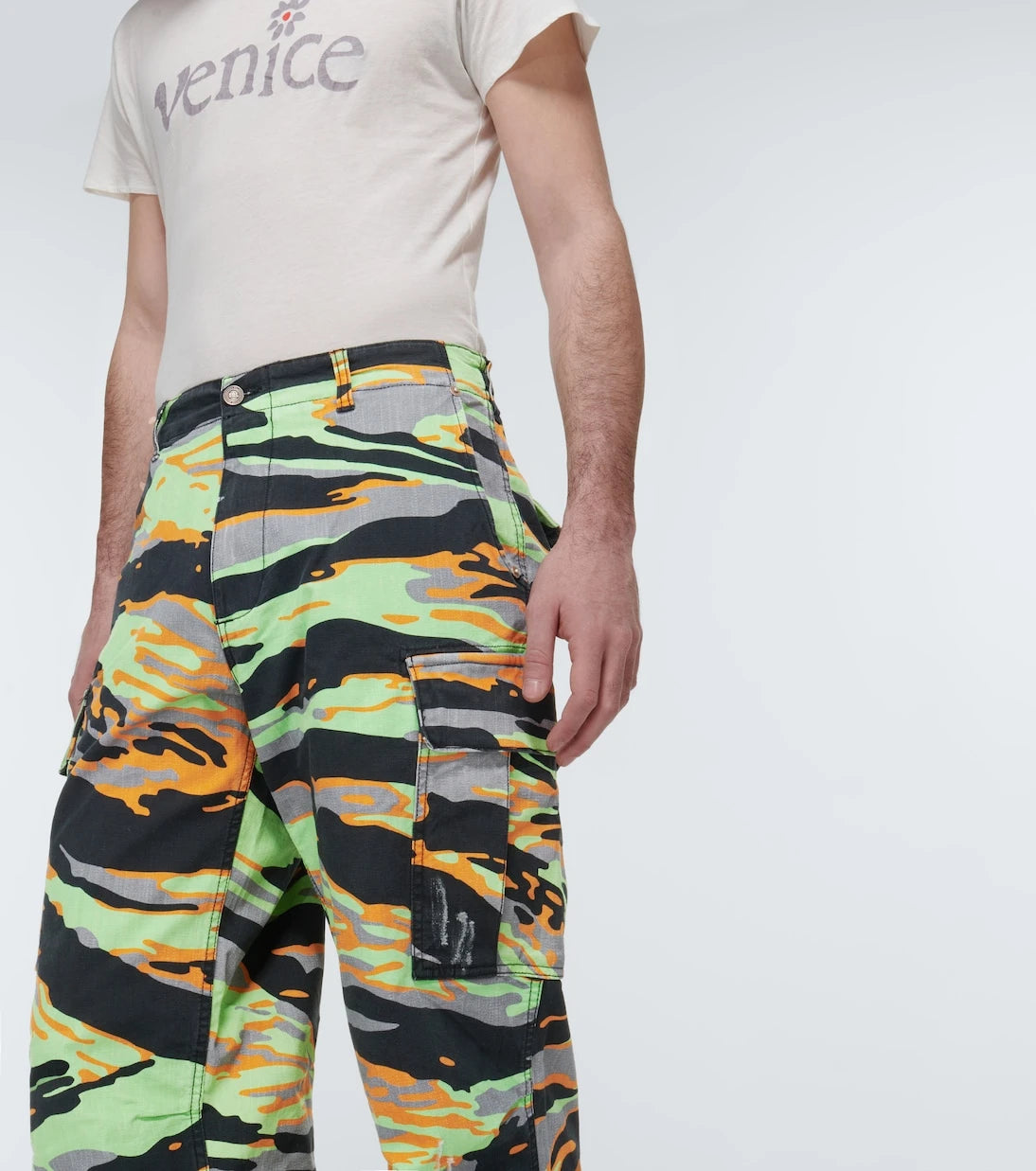 ERL - Printed cotton cargo pants